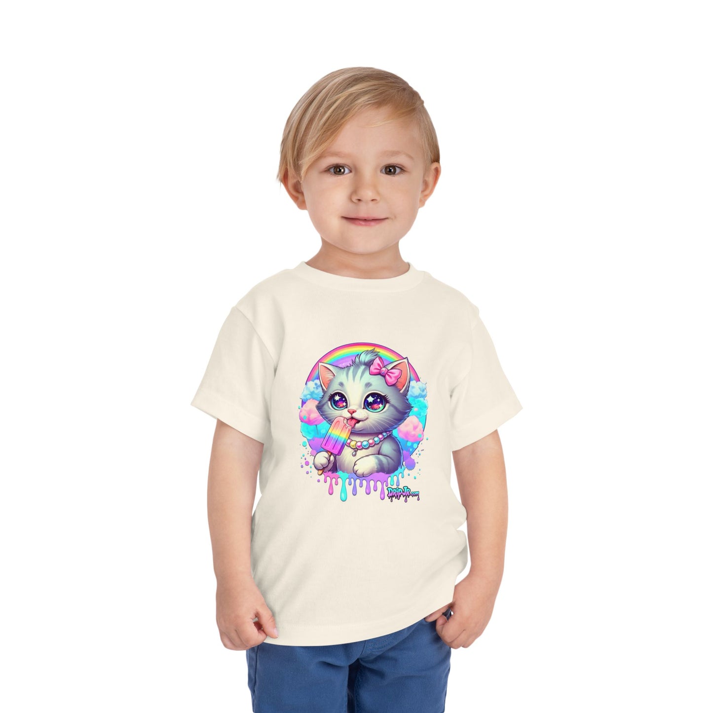 KITTY RAINBOW - Toddler Short Sleeve Tee