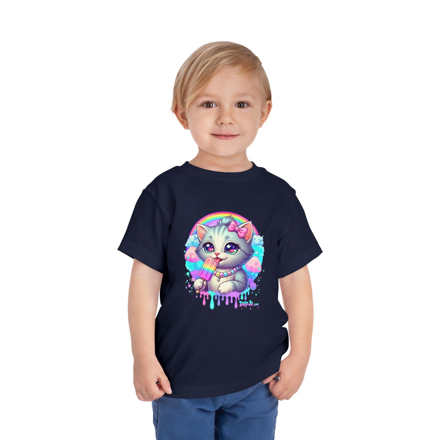 KITTY RAINBOW - Toddler Short Sleeve Tee