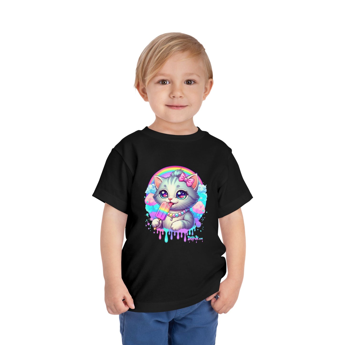 KITTY RAINBOW - Toddler Short Sleeve Tee