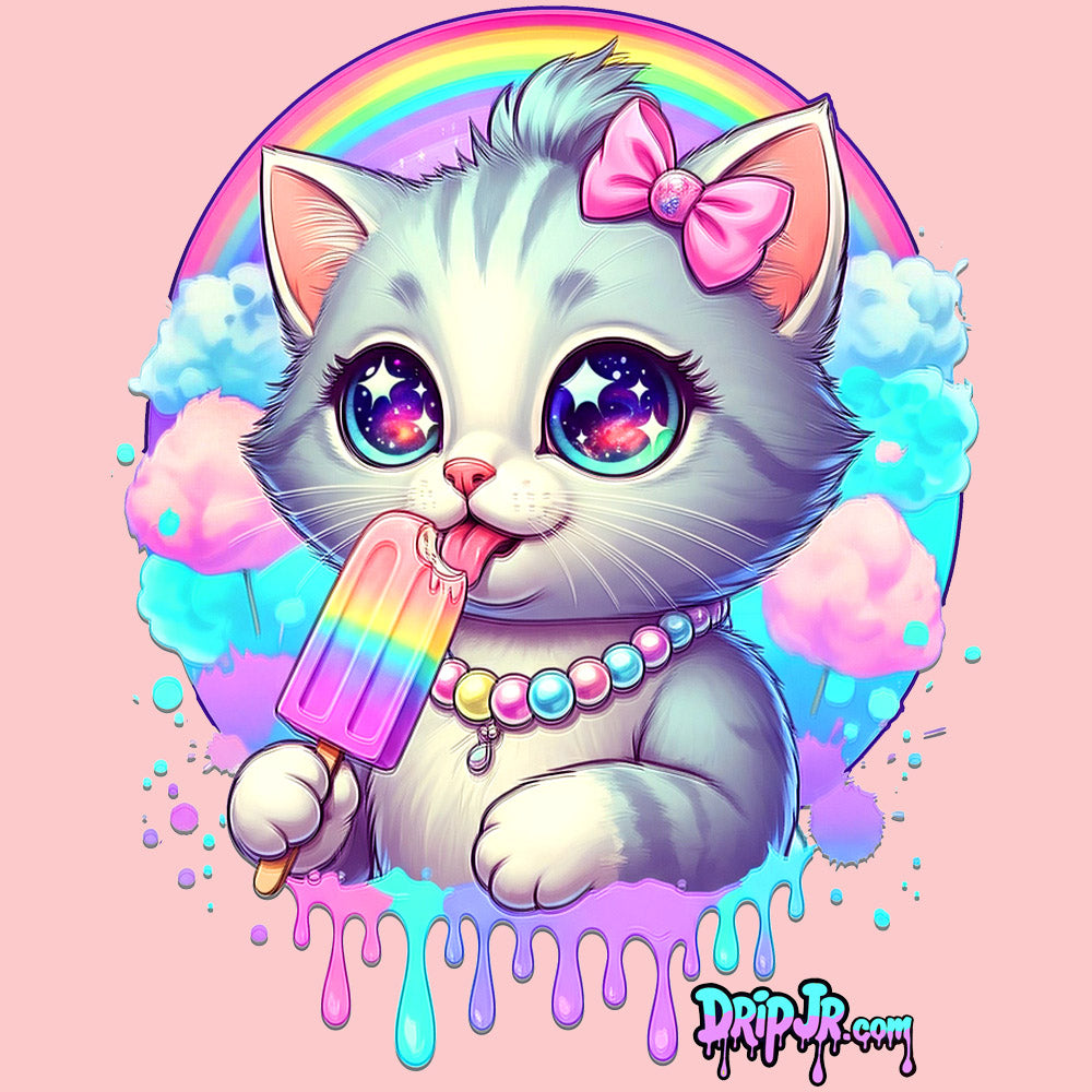 KITTY RAINBOW - Youth Short Sleeve Tee